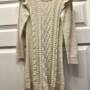 The Children's Place Cream Long Sleeve Knit Dress